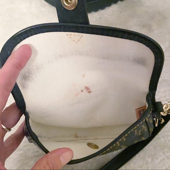 D&B 1975 Leather Brown Wristlet Flap Over - Picture 2 of 4